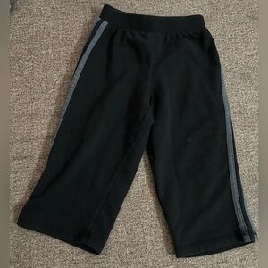 Kids Black sweatpants with Gray Stripes. Boys 3T